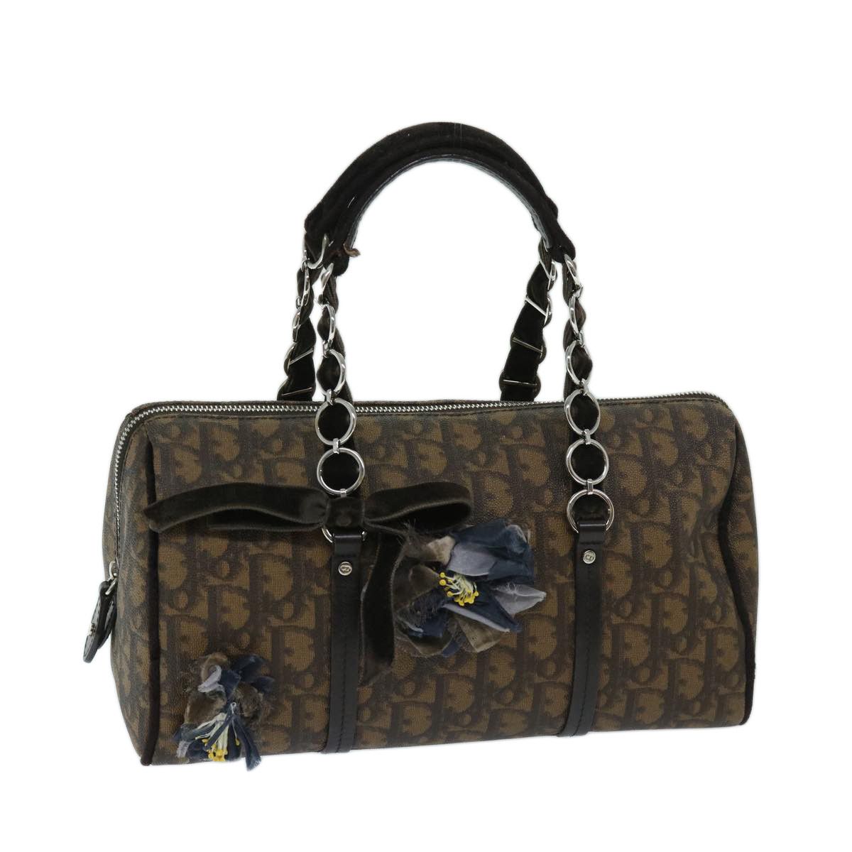 Dior Trotter Brown Canvas Handbag (Pre-Owned) Size ONE SIZE - 11 Thumbnail