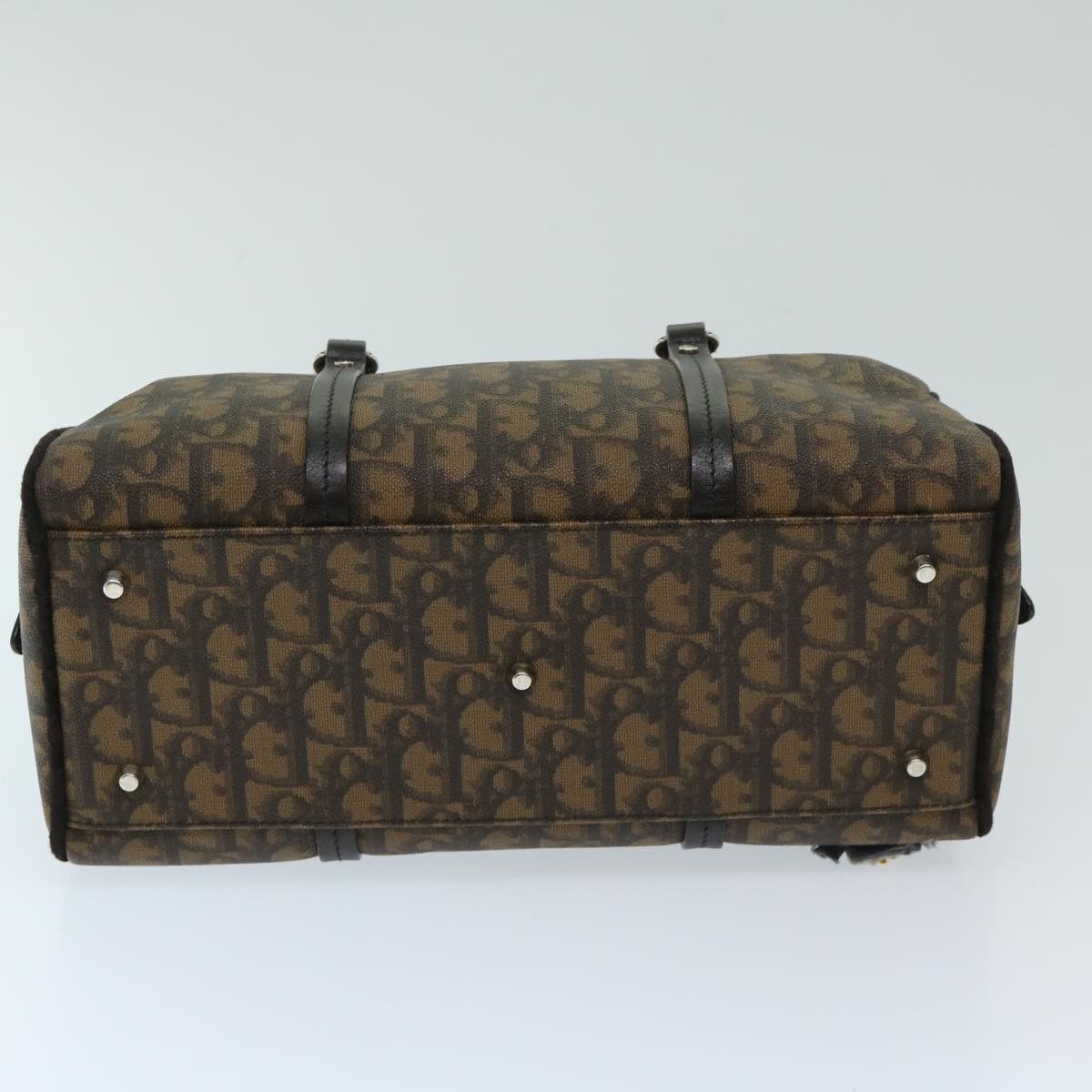 Dior Trotter Brown Canvas Handbag (Pre-Owned) Size ONE SIZE - 3 Thumbnail