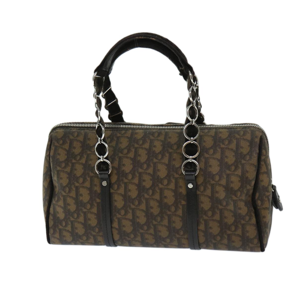 Dior Trotter Brown Canvas Handbag (Pre-Owned) Size ONE SIZE - 2 Thumbnail