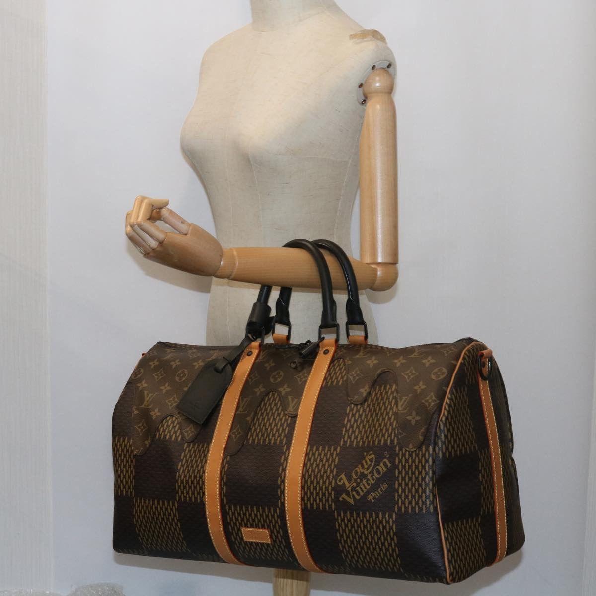 Louis Vuitton Keepall Bandouliere 50 Brown Canvas Travel Bag (Pre-Owned) Size ONE SIZE - 7 Thumbnail