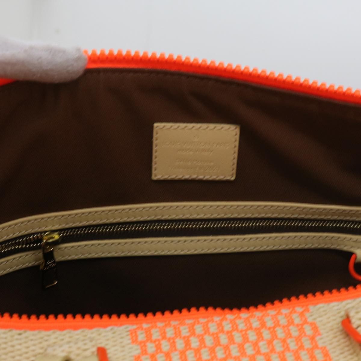 Louis Vuitton Keepall Bandouliere 50 Orange Canvas Travel Bag (Pre-Owned) Size ONE SIZE - 6 Thumbnail