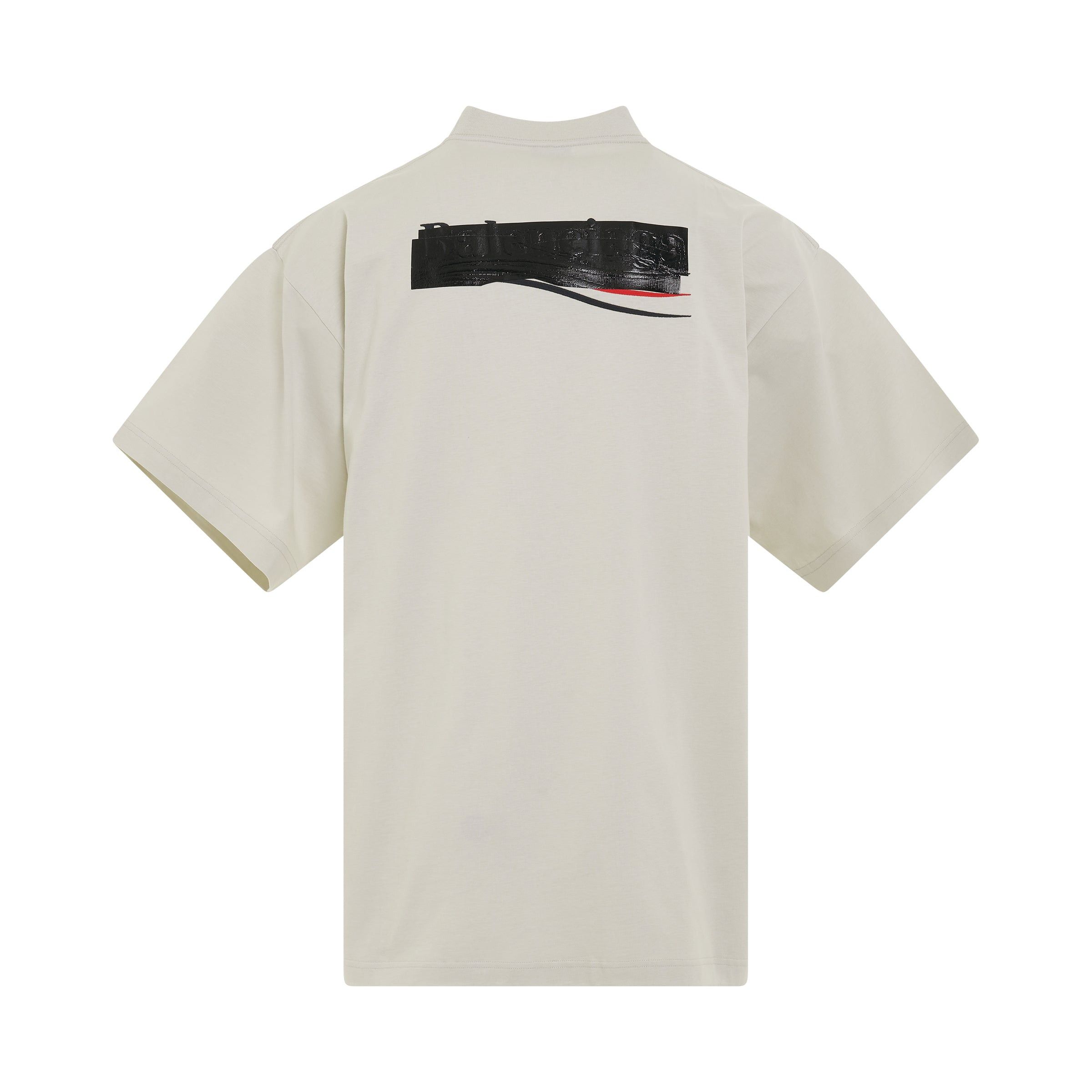 Balenciaga Gaffer T-shirt Oversized Ecru Size US XL / EU 56 / 4 - 2 Thumbnail