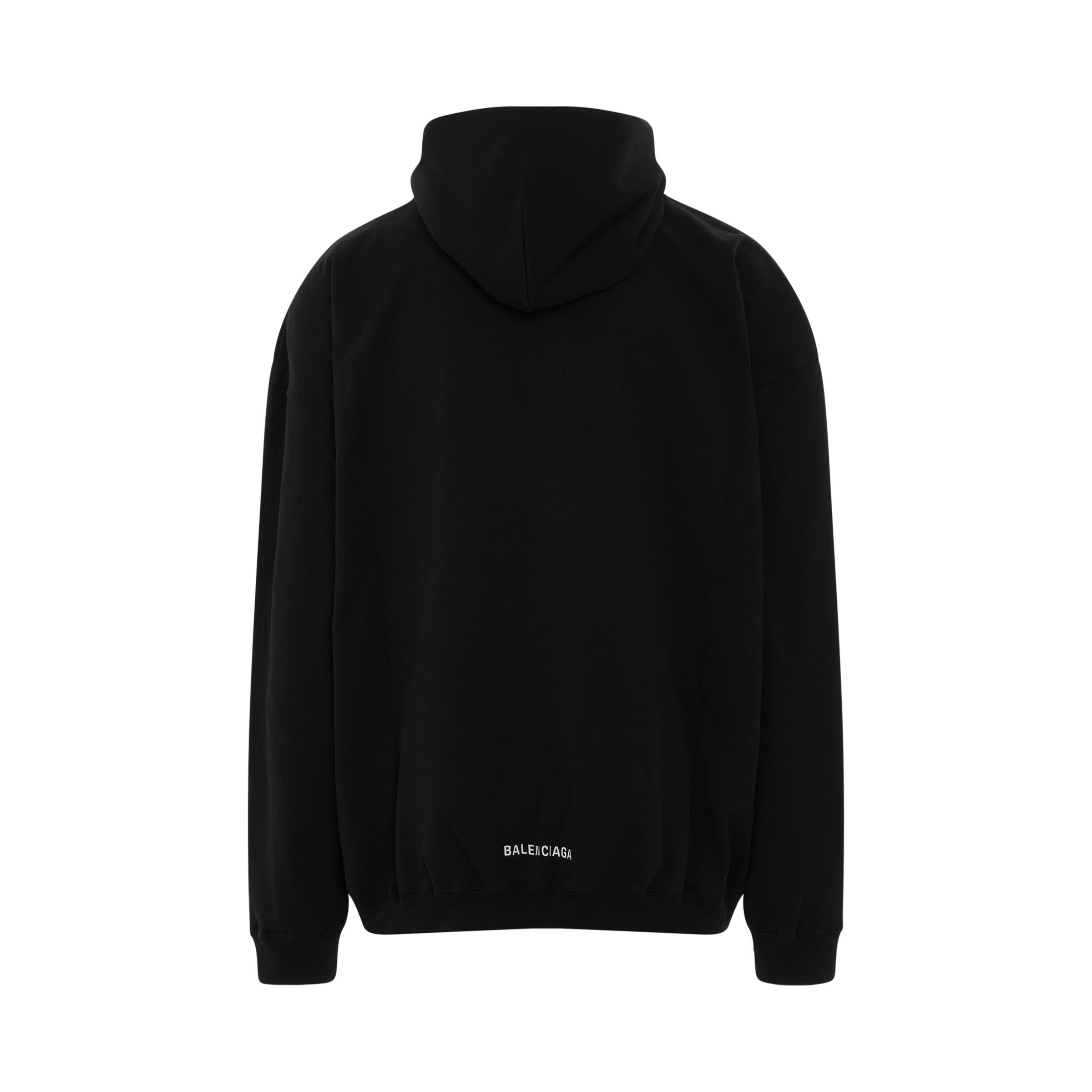 Balenciaga Large Fit Hoodie black/white Size US S / EU 44-46 / 1 - 2 Thumbnail