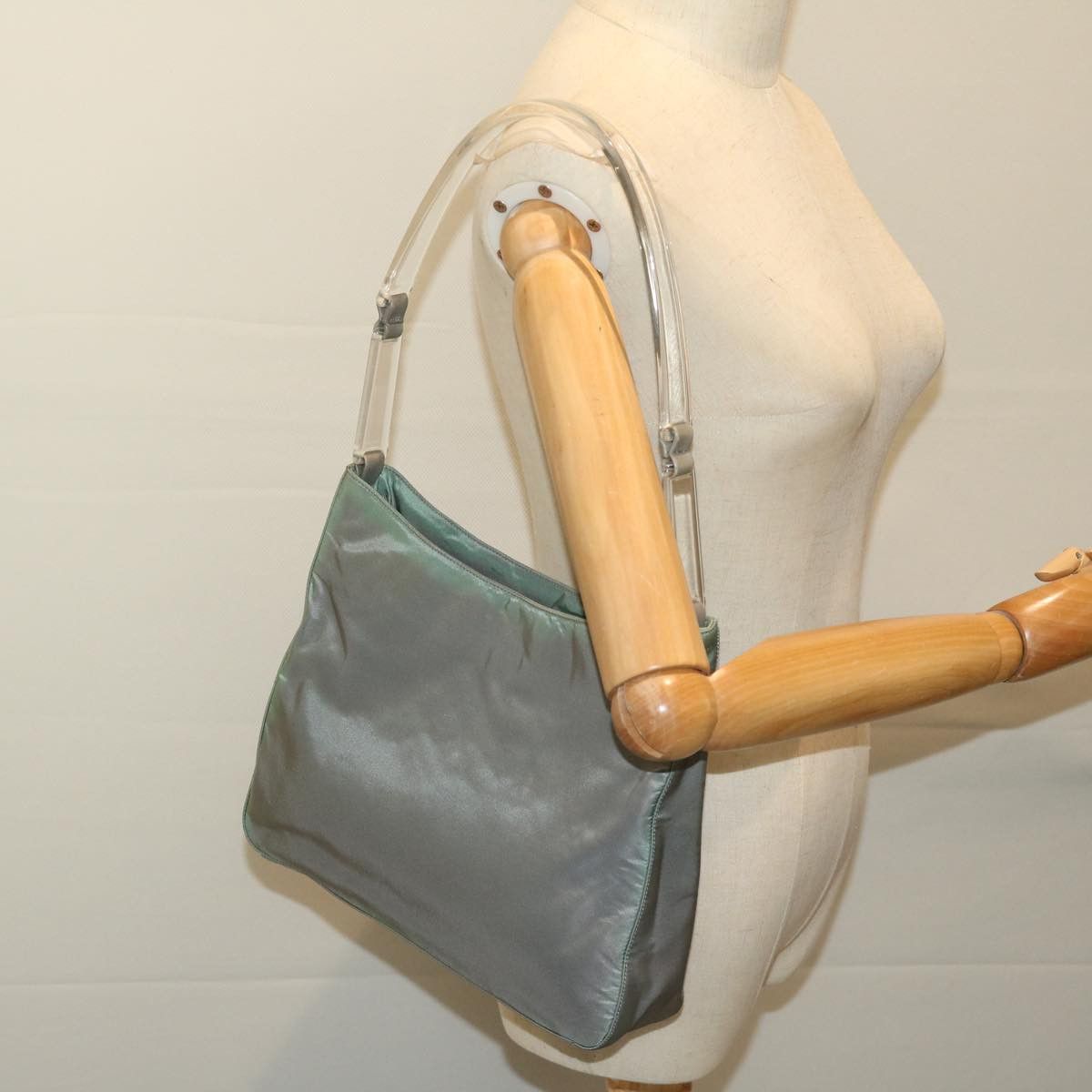 Prada Tessuto Khaki Synthetic Shoulder Bag (Pre-Owned) Size ONE SIZE - 8 Thumbnail