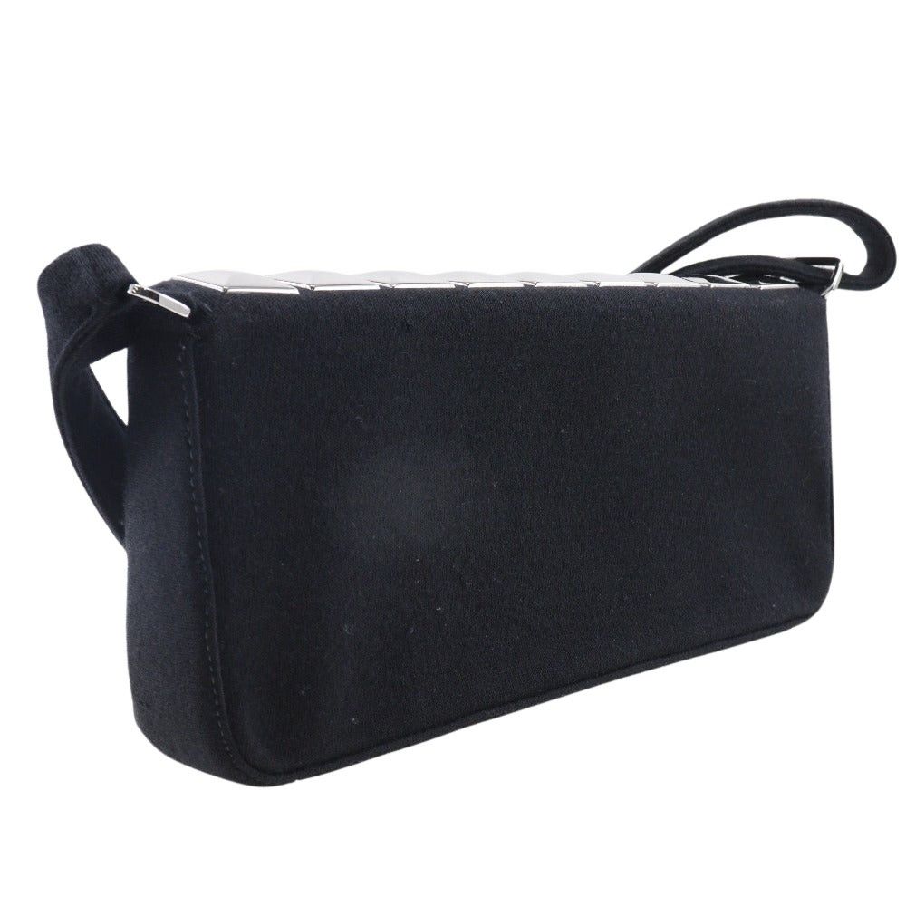 Chanel Chocolate Bar Black Cotton Shoulder Bag (Pre-Owned) Size ONE SIZE - 2 Thumbnail