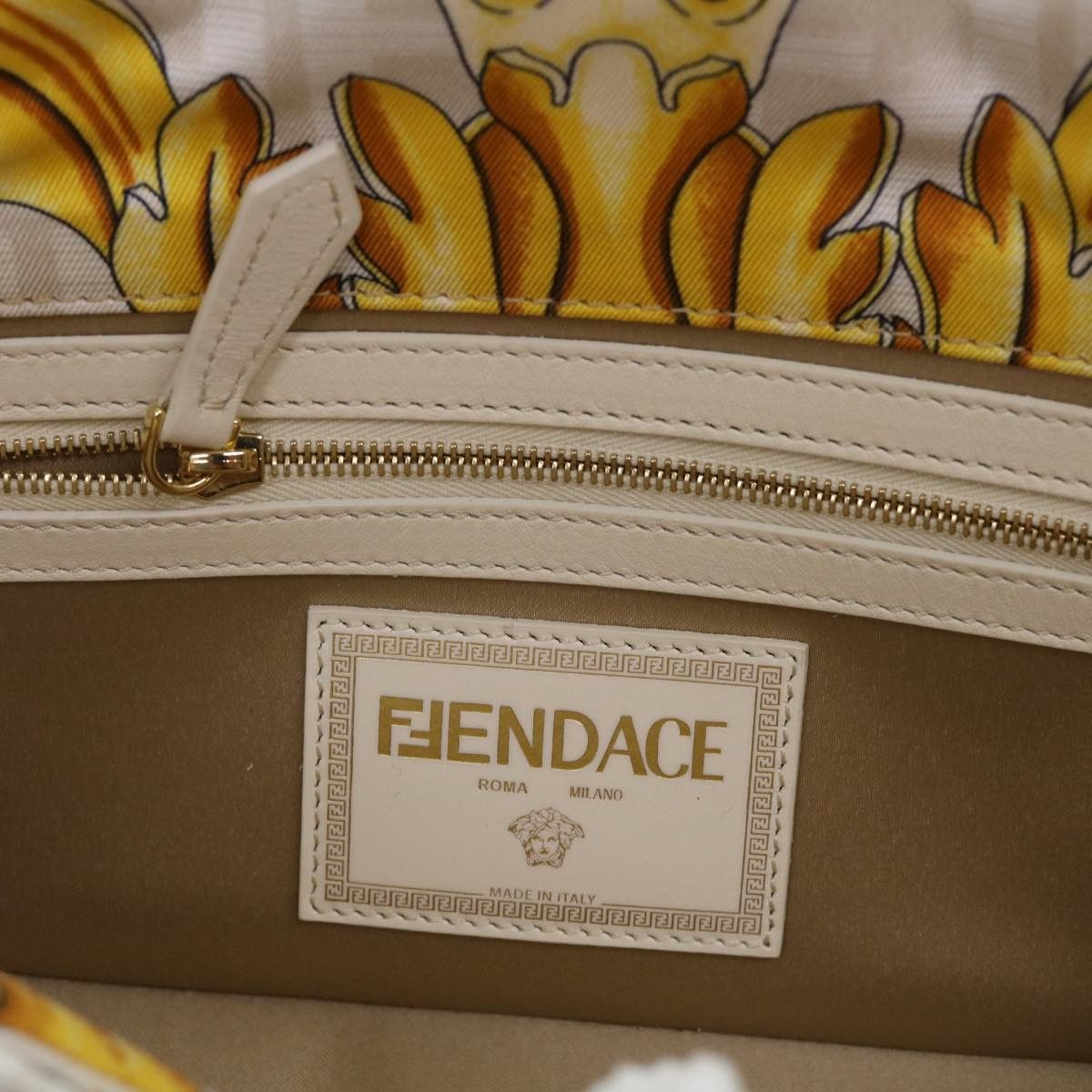 Fendi Baguette White Polyester Shoulder Bag (Pre-Owned) Size ONE SIZE - 6 Thumbnail