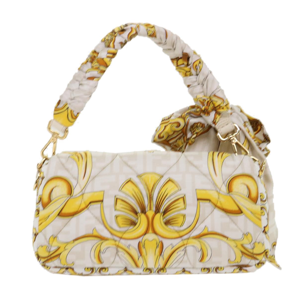 Fendi Baguette White Polyester Shoulder Bag (Pre-Owned) Size ONE SIZE - 2 Thumbnail