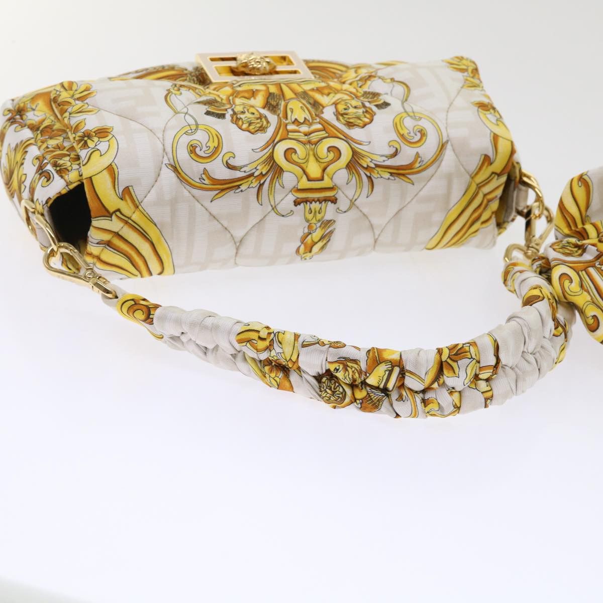 Fendi Baguette White Polyester Shoulder Bag (Pre-Owned) Size ONE SIZE - 13 Thumbnail