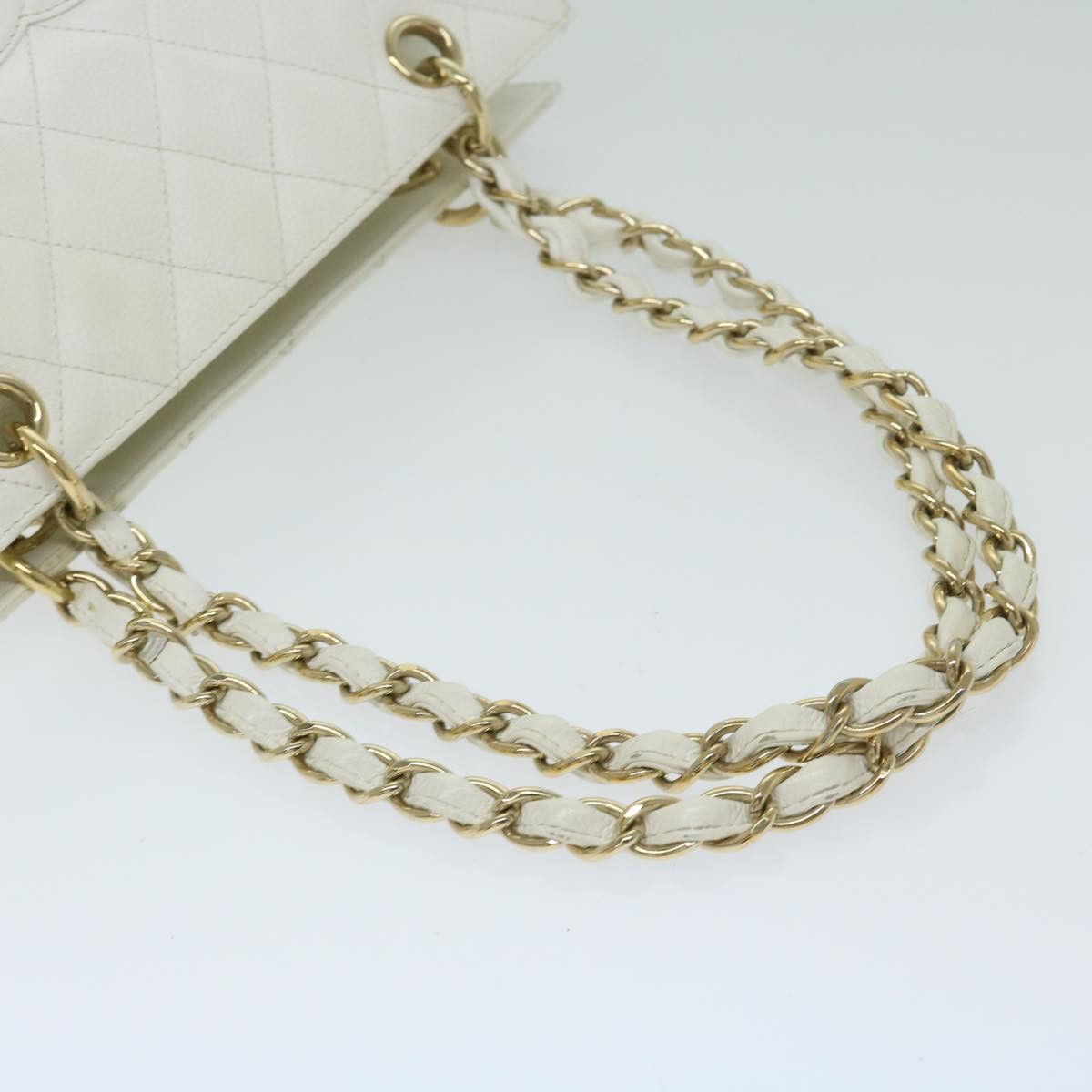 Chanel Shopping White Leather Shoulder Bag (Pre-Owned) Size ONE SIZE - 12 Thumbnail
