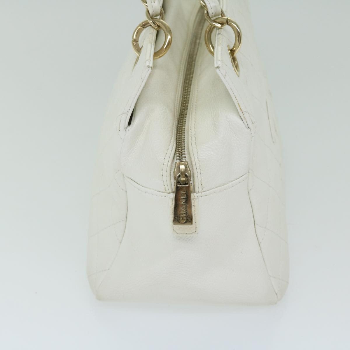 Chanel Shopping White Leather Shoulder Bag (Pre-Owned) Size ONE SIZE - 10 Thumbnail