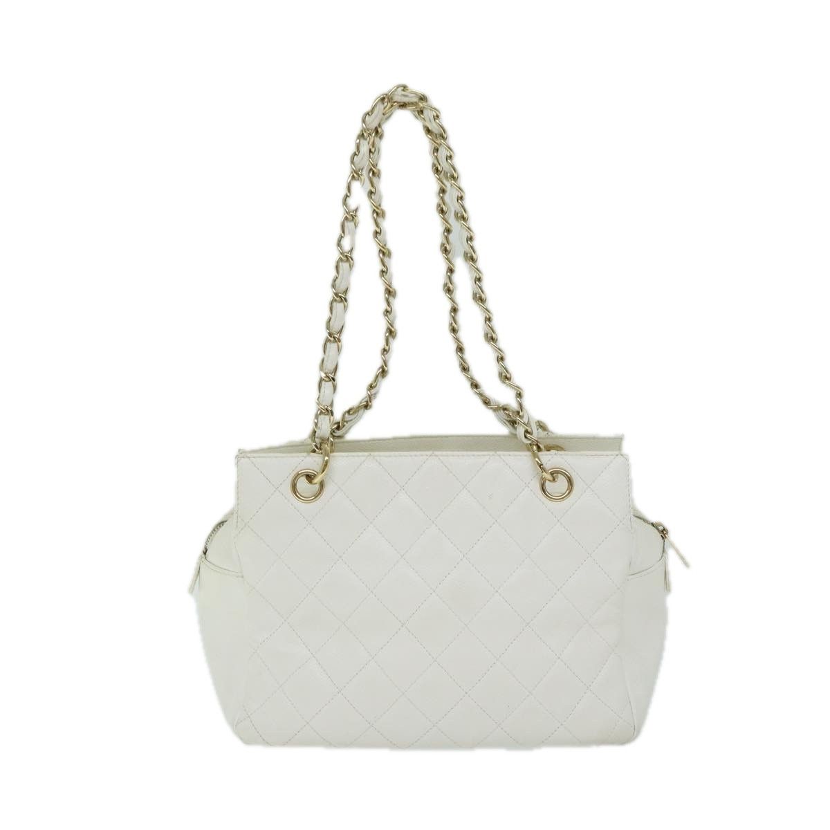 Chanel Shopping White Leather Shoulder Bag (Pre-Owned) Size ONE SIZE - 2 Thumbnail