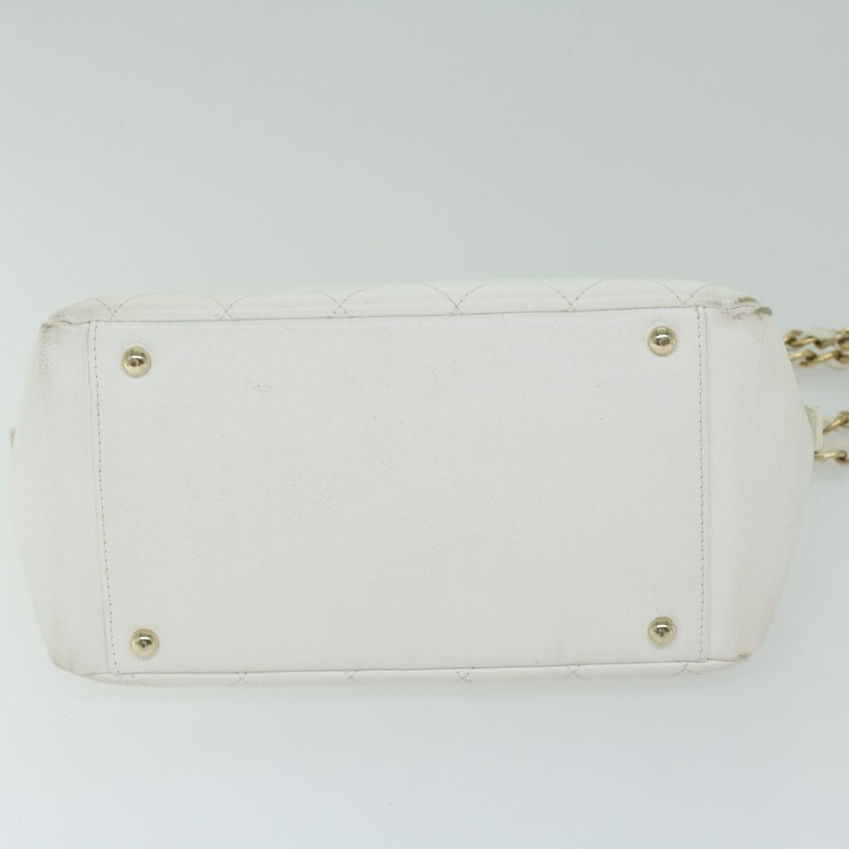 Chanel Shopping White Leather Shoulder Bag (Pre-Owned) Size ONE SIZE - 3 Thumbnail