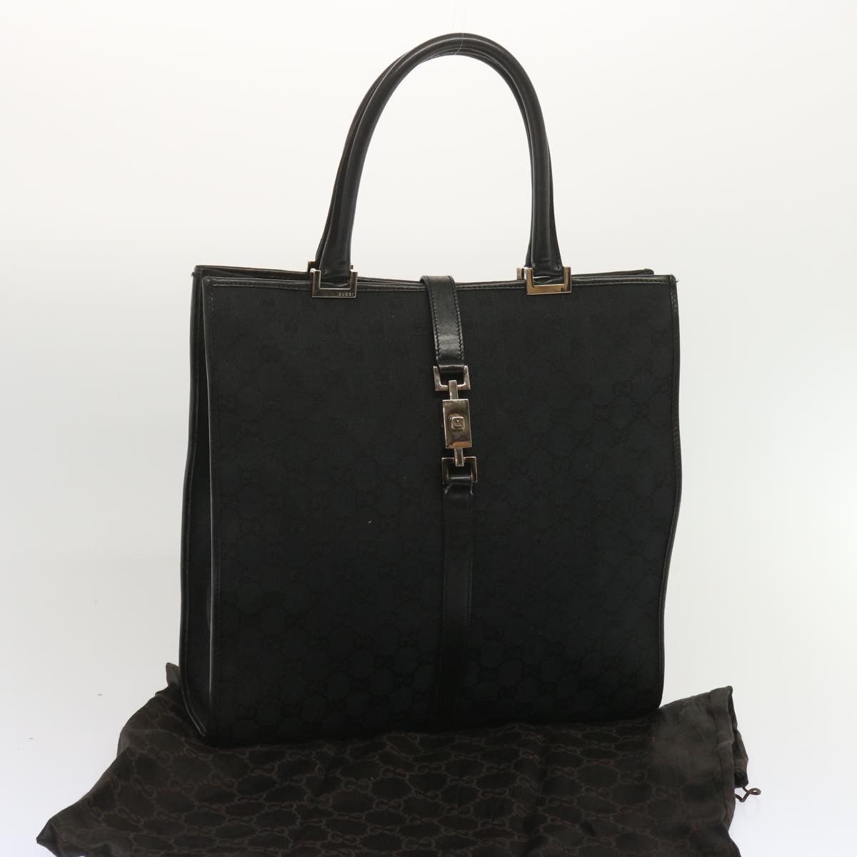 Gucci Jackie Black Canvas Handbag (Pre-Owned) Size ONE SIZE - 10 Thumbnail