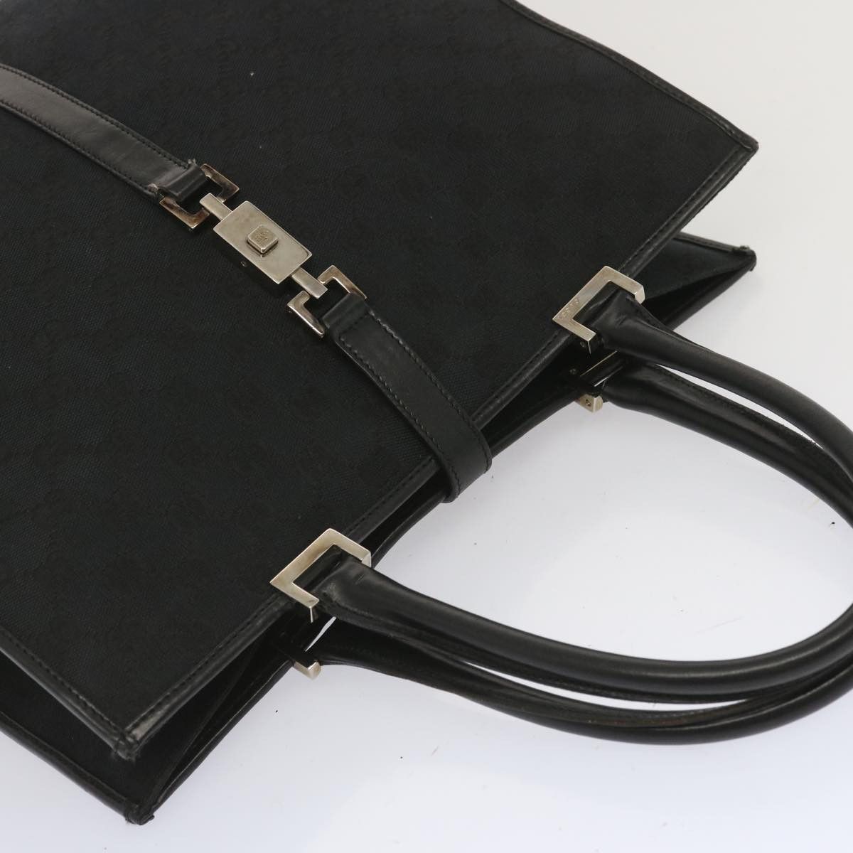 Gucci Jackie Black Canvas Handbag (Pre-Owned) Size ONE SIZE - 4 Thumbnail