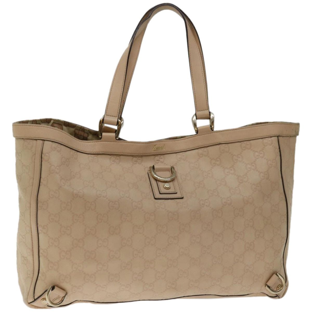Gucci Gg Canvas Beige Canvas Tote Bag (Pre-Owned) Size ONE SIZE - 4 Thumbnail