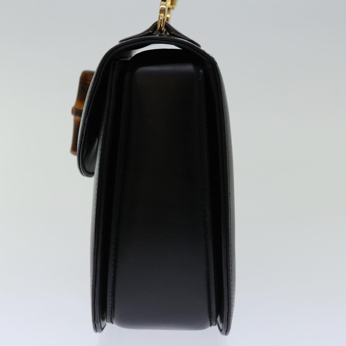 Gucci Bamboo Black Leather Handbag (Pre-Owned) Size ONE SIZE - 11 Thumbnail