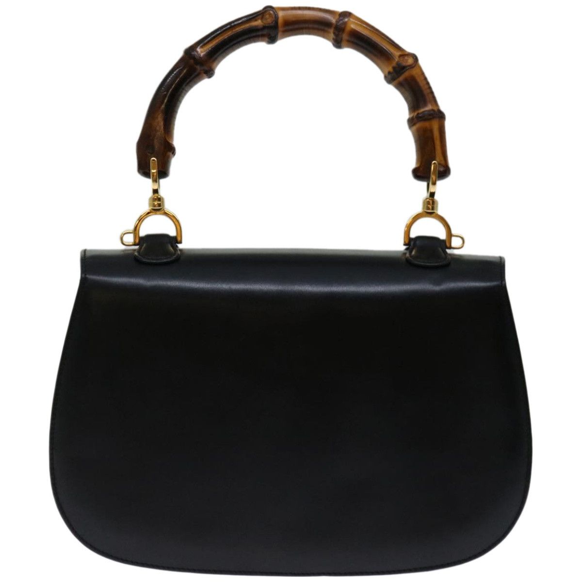 Gucci Bamboo Black Leather Handbag (Pre-Owned) Size ONE SIZE - 2 Thumbnail