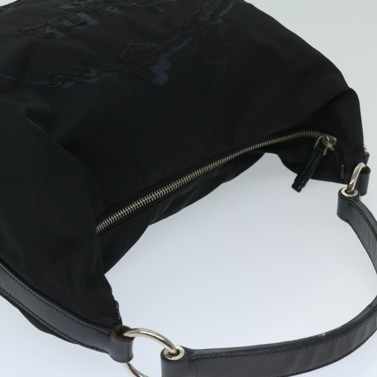 Prada Tessuto Black Synthetic Shoulder Bag (Pre-Owned) Size ONE SIZE - 12 Thumbnail
