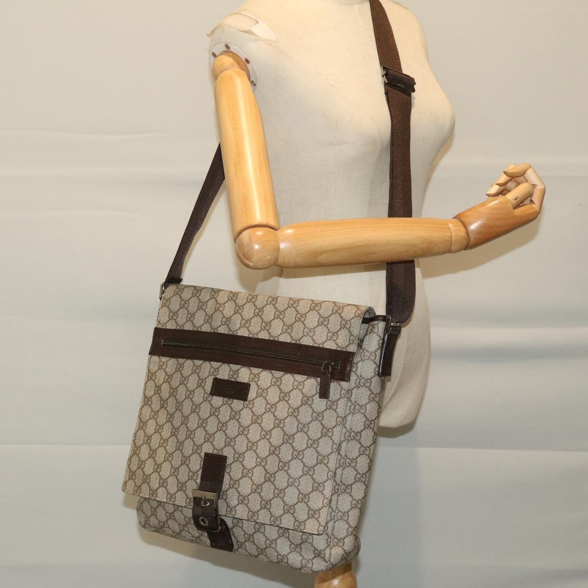 Gucci Gg Supreme Beige Canvas Shoulder Bag (Pre-Owned) Size ONE SIZE - 7 Thumbnail