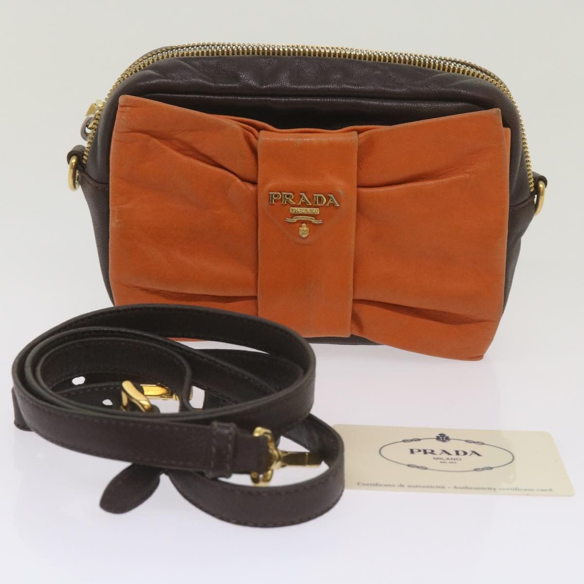 Prada Ribbon Multicolour Leather Shoulder Bag (Pre-Owned) Size ONE SIZE - 8 Thumbnail