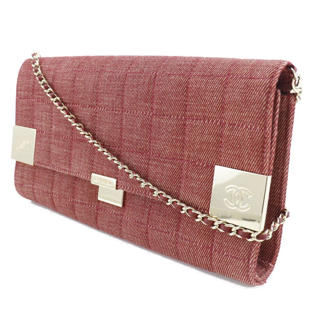 Chanel Chocolate Bar Red Canvas Shoulder Bag (Pre-Owned) Size ONE SIZE - 3 Thumbnail