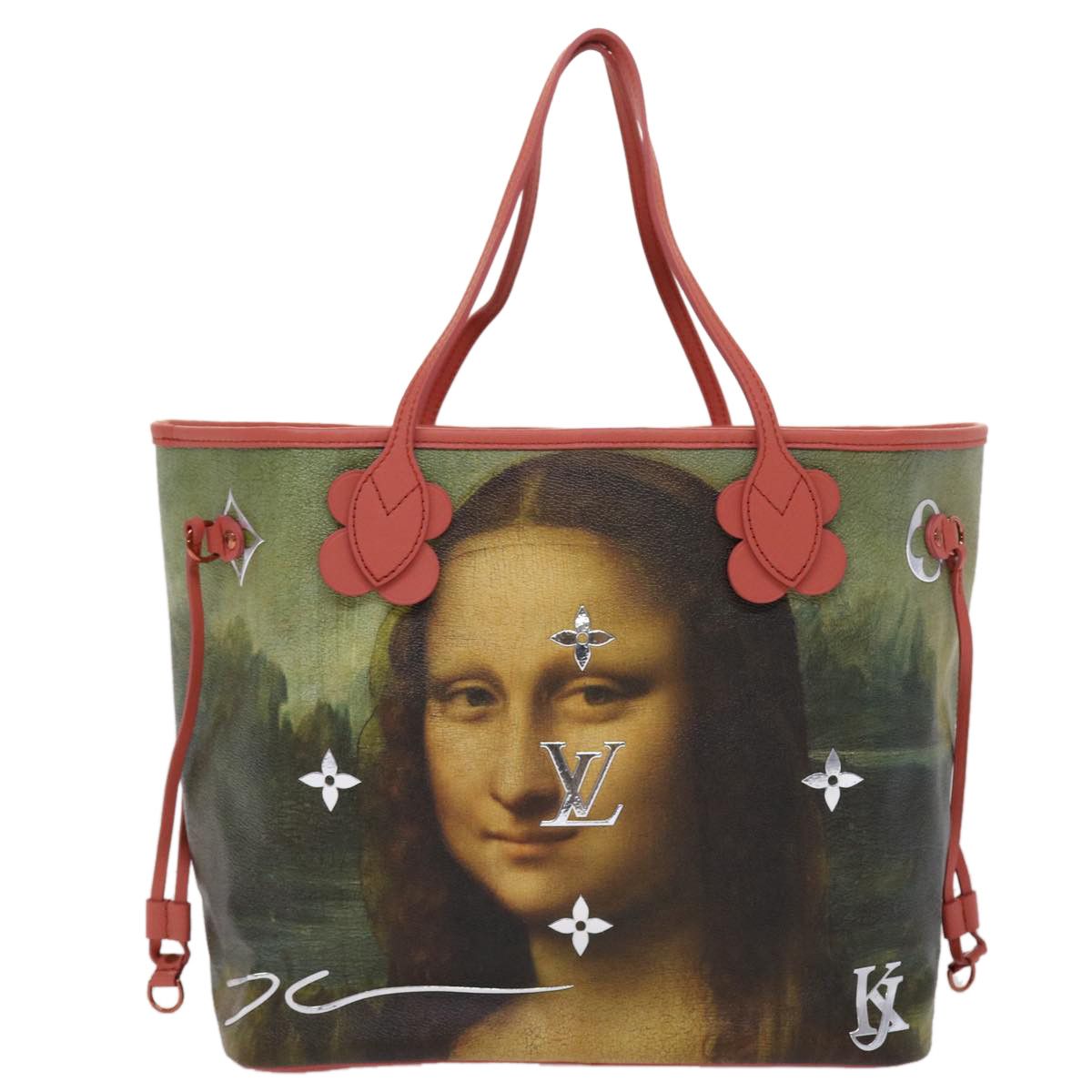 Louis Vuitton Neverfull Pink Leather Tote Bag (Pre-Owned) Size ONE SIZE - 2 Thumbnail