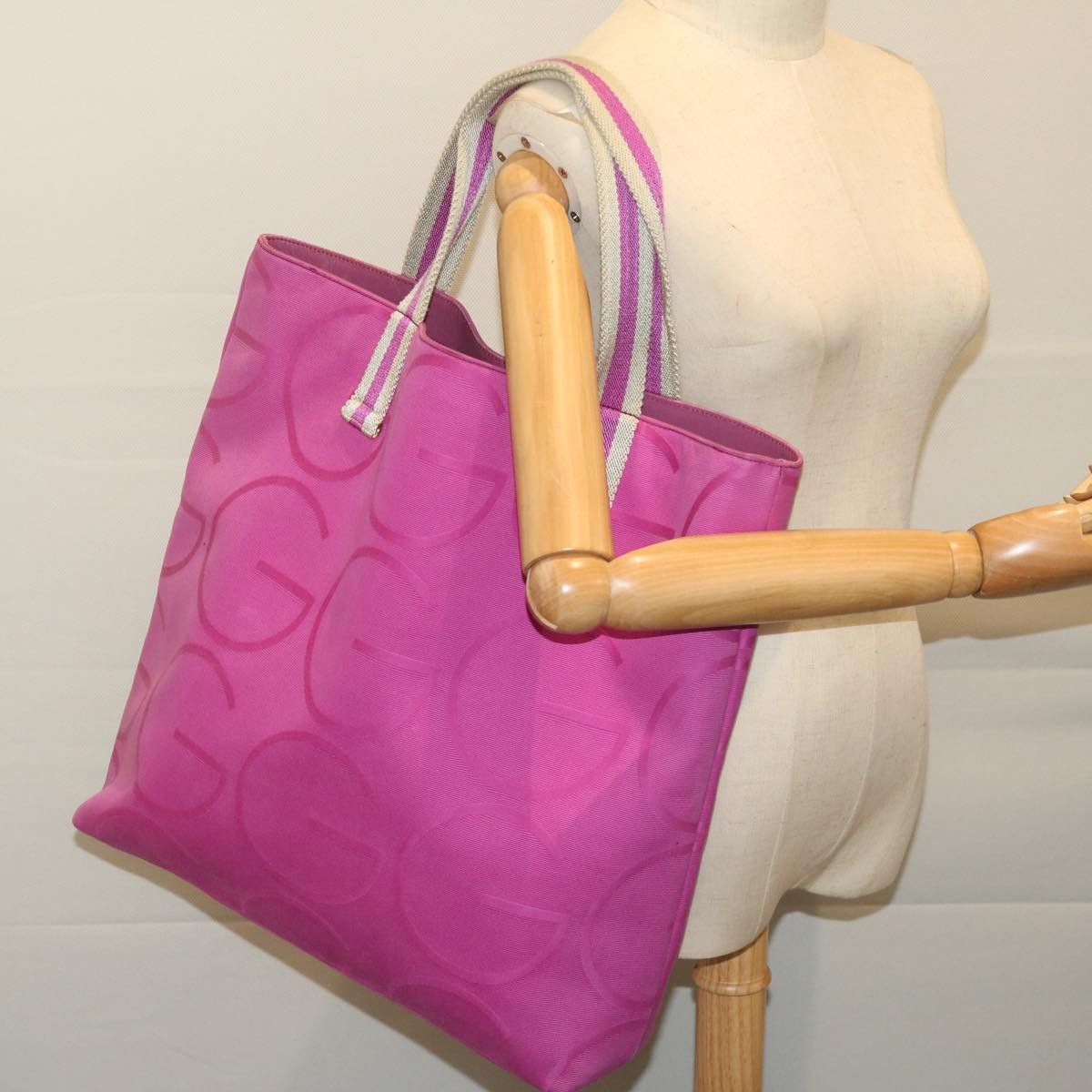 Gucci White Canvas Tote Bag (Pre-Owned) Size ONE SIZE - 7 Thumbnail