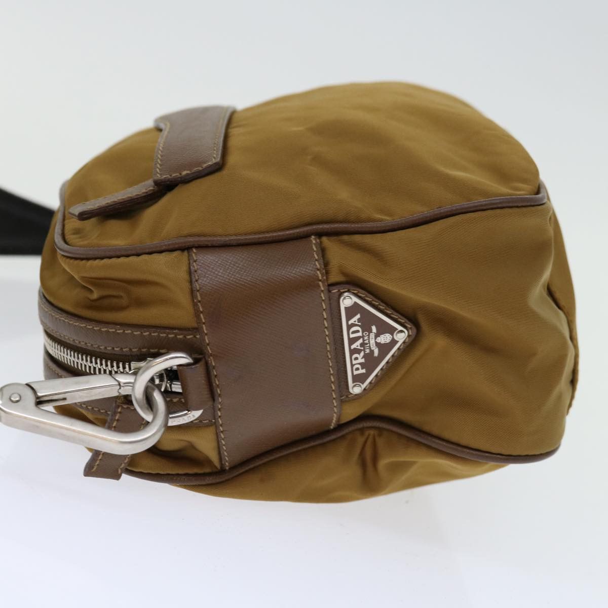 Prada Tessuto Brown Synthetic Shoulder Bag (Pre-Owned) Size ONE SIZE - 4 Thumbnail