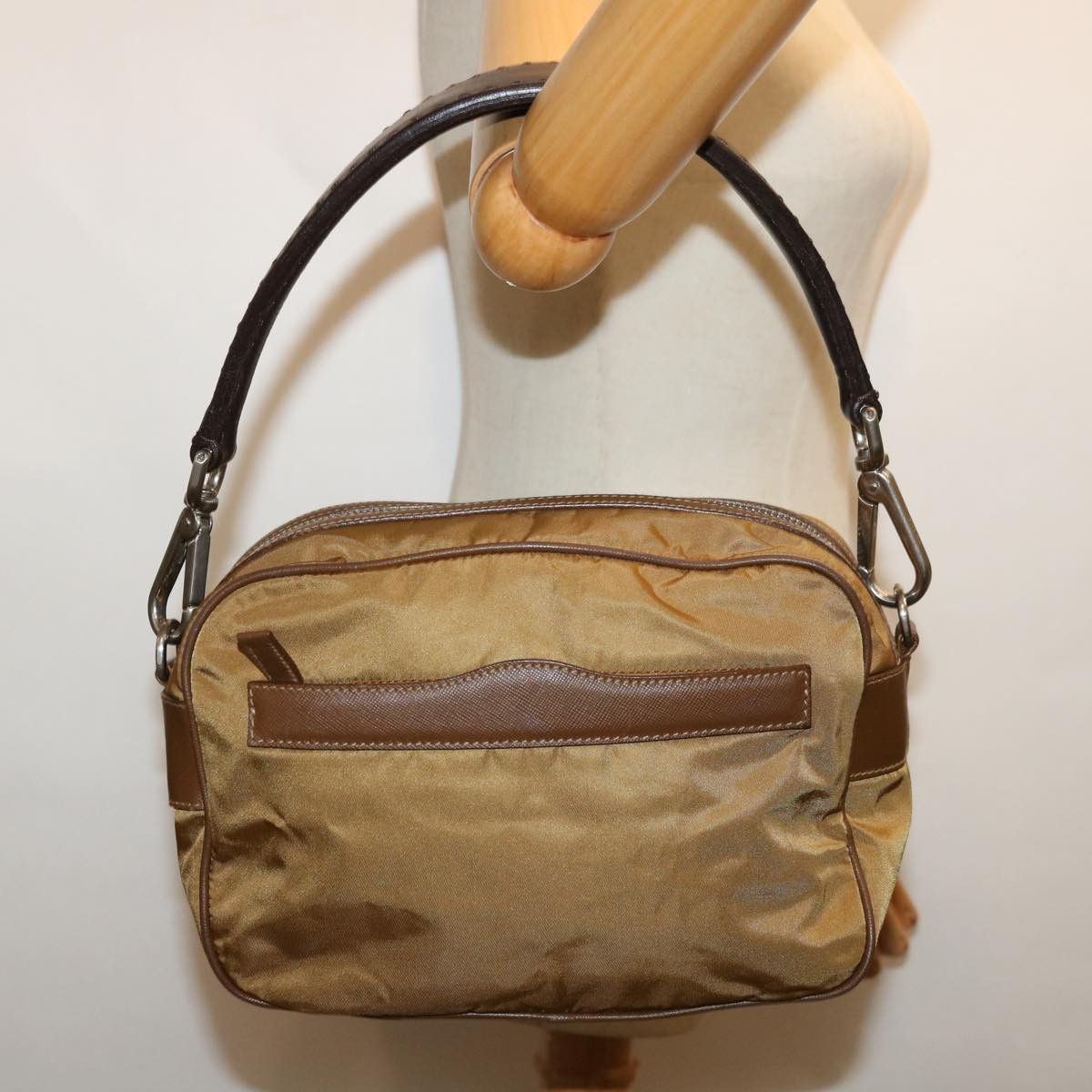 Prada Tessuto Brown Synthetic Shoulder Bag (Pre-Owned) Size ONE SIZE - 7 Thumbnail
