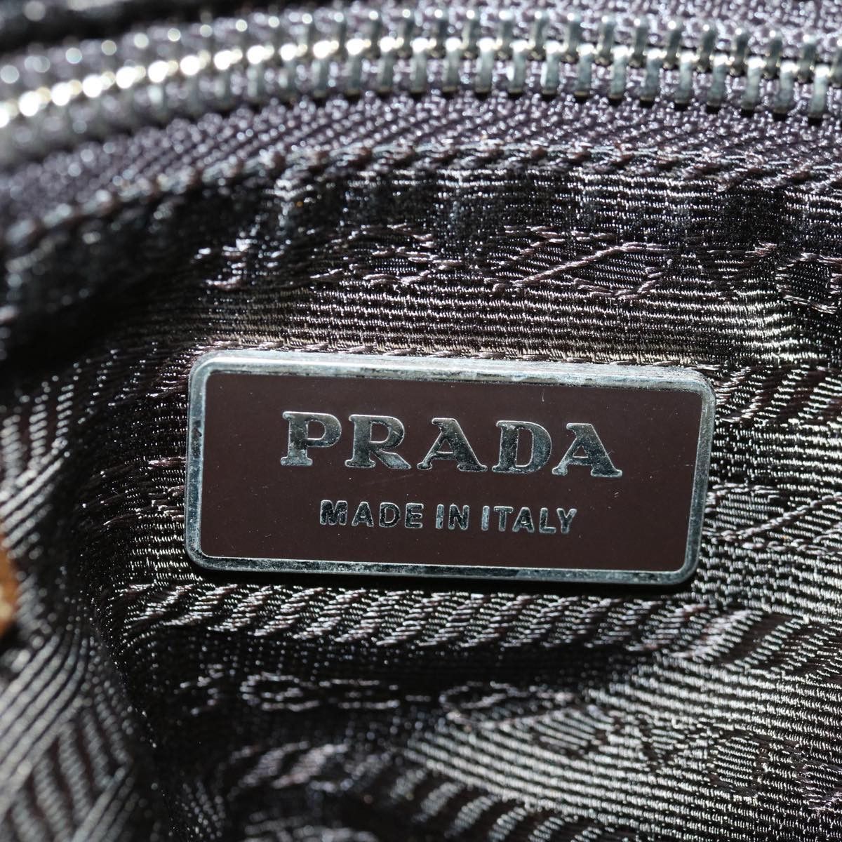 Prada Tessuto Brown Synthetic Shoulder Bag (Pre-Owned) Size ONE SIZE - 8 Thumbnail