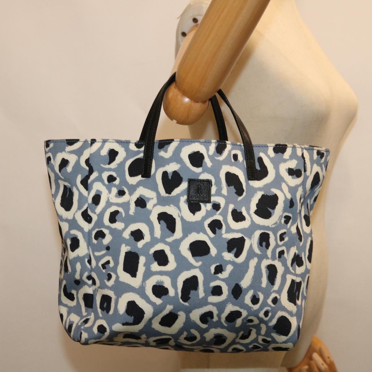 Gucci Padlock Blue Canvas Handbag (Pre-Owned) Size ONE SIZE - 8 Thumbnail