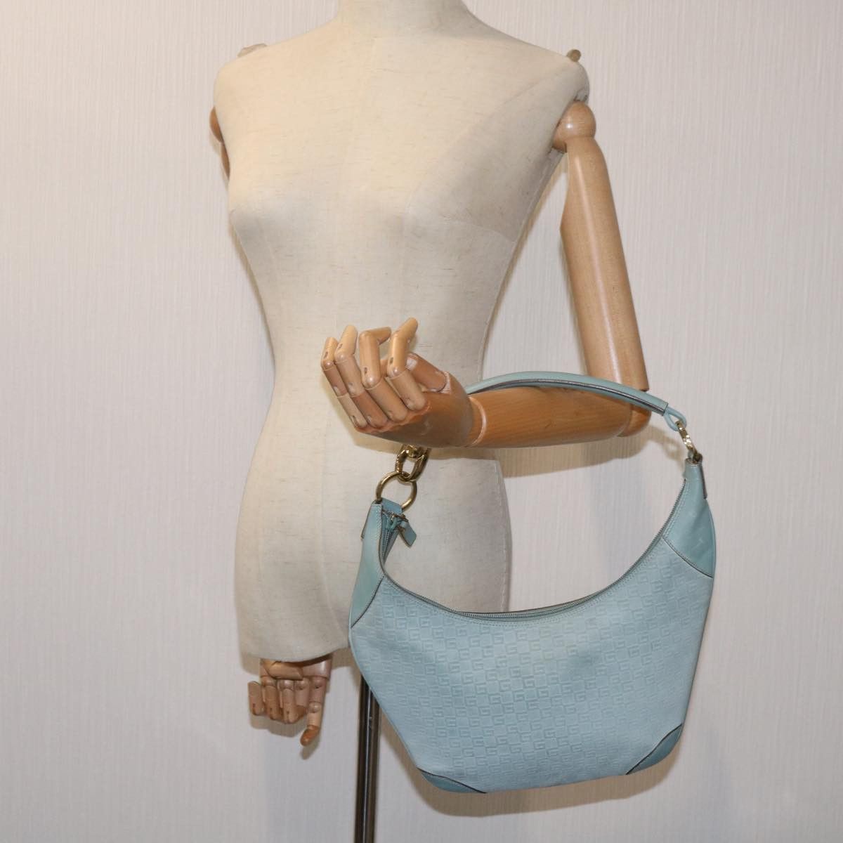 Gucci Hobo Blue Canvas Shoulder Bag (Pre-Owned) Size ONE SIZE - 8 Thumbnail