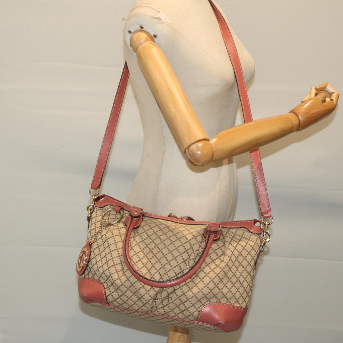 Gucci Sukey Beige Canvas Handbag (Pre-Owned) Size ONE SIZE - 7 Thumbnail