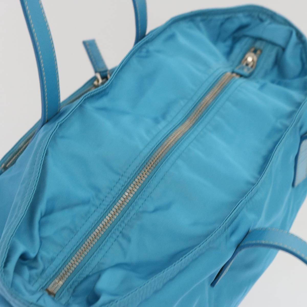 Prada Blue Synthetic Tote Bag (Pre-Owned) Size ONE SIZE - 4 Thumbnail