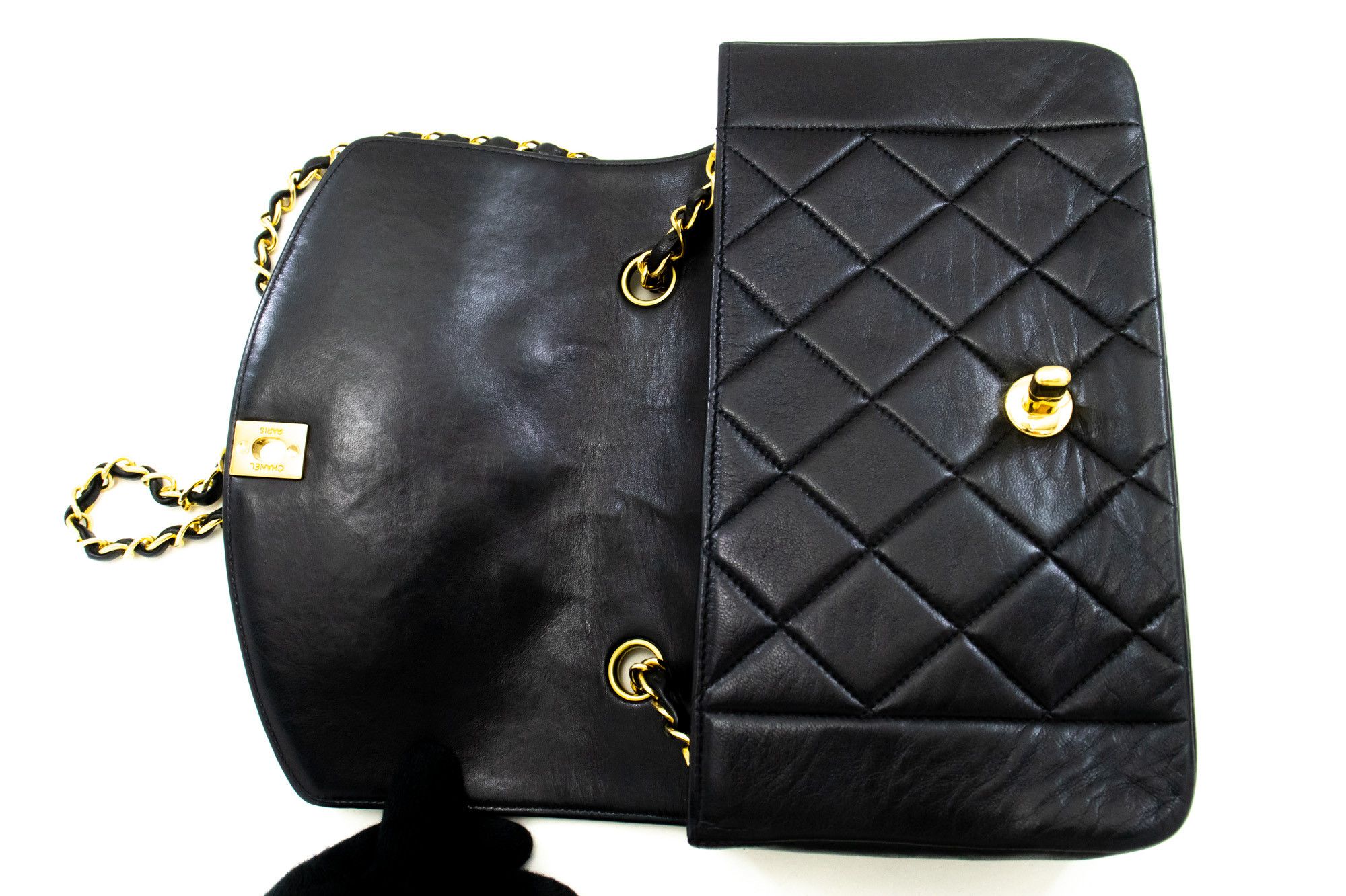 Chanel Diana Black Leather Shoulder Bag (Pre-Owned) Size ONE SIZE - 4 Thumbnail