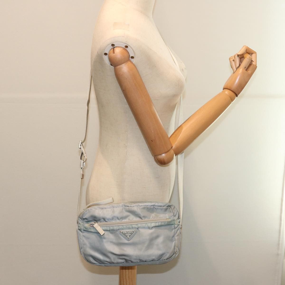 Prada Tessuto Blue Synthetic Shoulder Bag (Pre-Owned) Size ONE SIZE - 7 Thumbnail