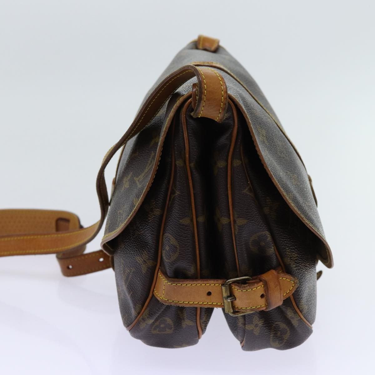 Louis Vuitton Saumur Brown Canvas Shoulder Bag (Pre-Owned) Size ONE SIZE - 13 Thumbnail