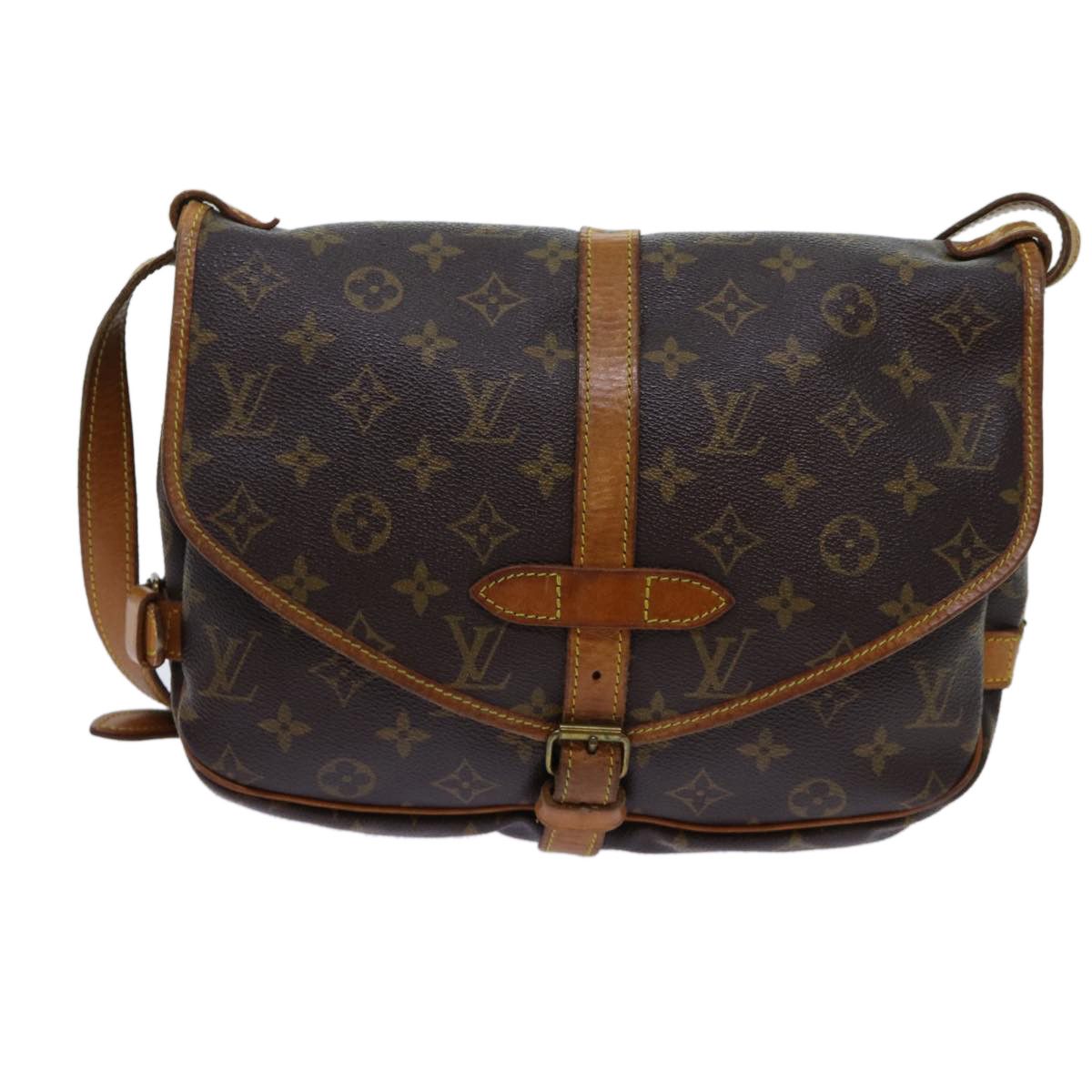 Louis Vuitton Saumur Brown Canvas Shoulder Bag (Pre-Owned) Size ONE SIZE - 12 Thumbnail