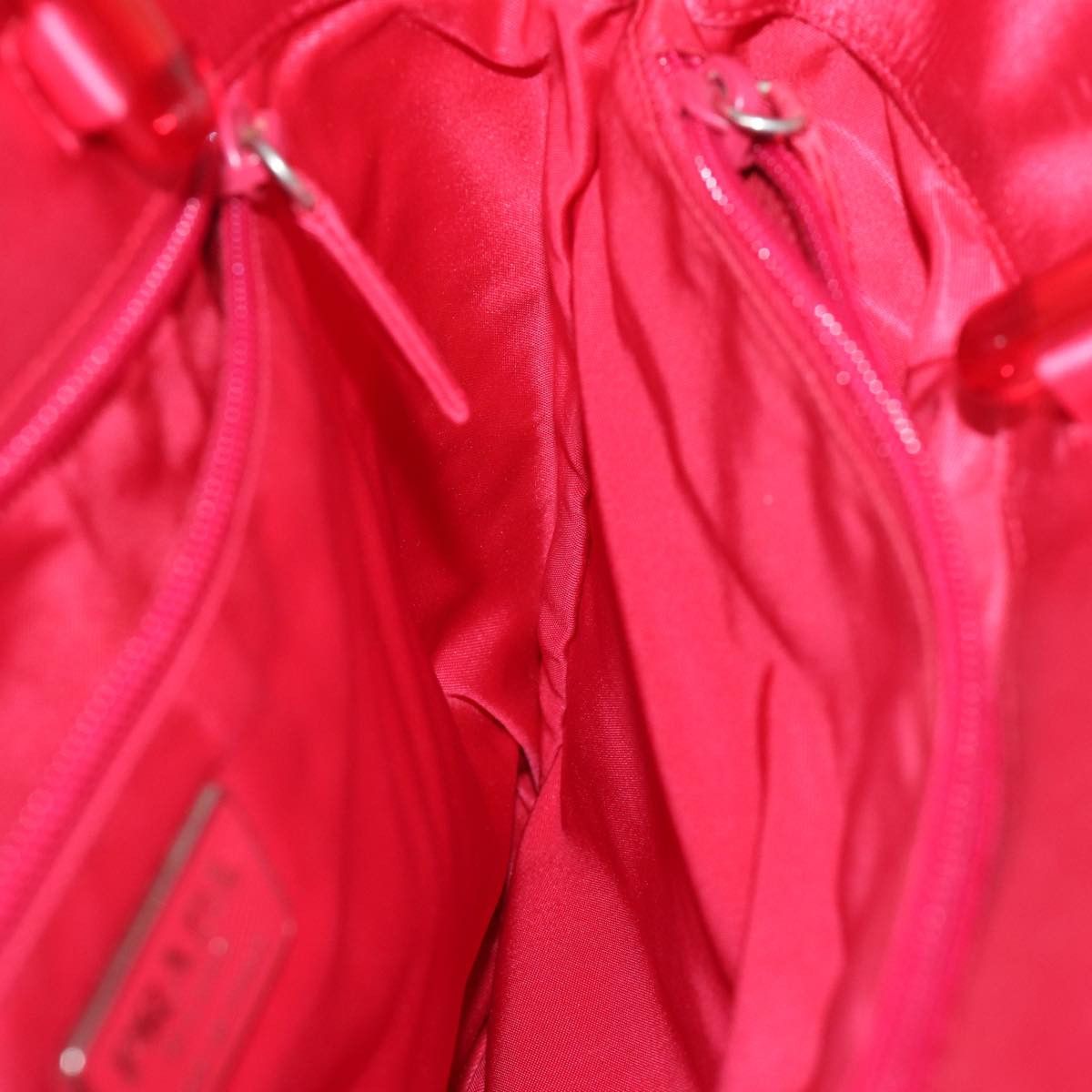 Prada Tessuto Red Synthetic Handbag (Pre-Owned) Size ONE SIZE - 12 Thumbnail