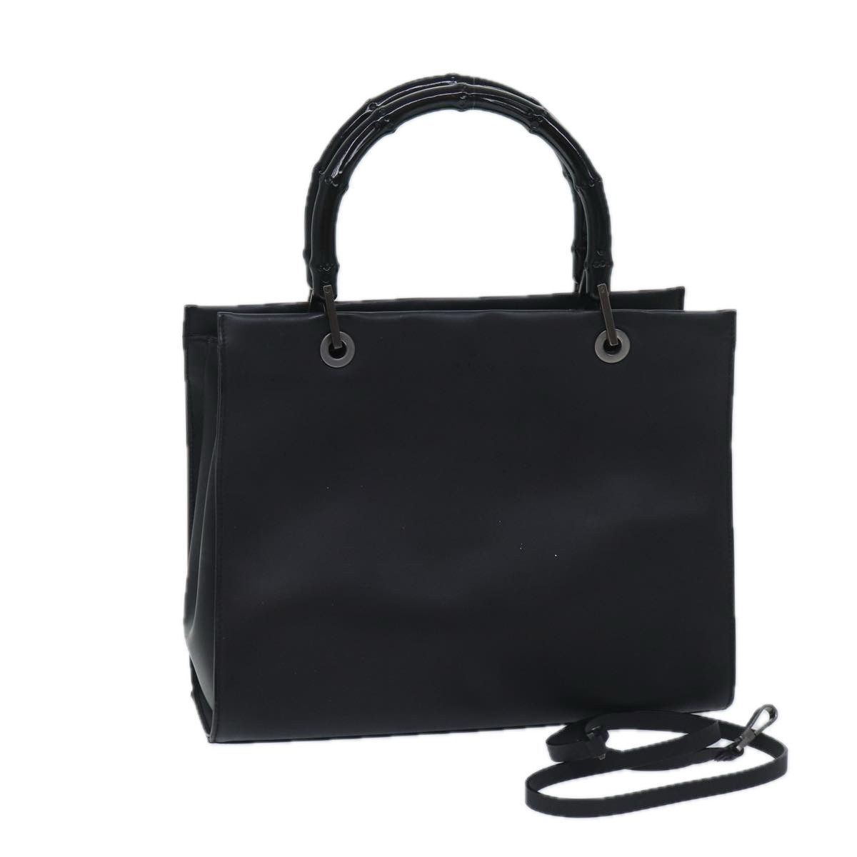Gucci Bamboo Black Leather Handbag (Pre-Owned) Size ONE SIZE - 9 Thumbnail