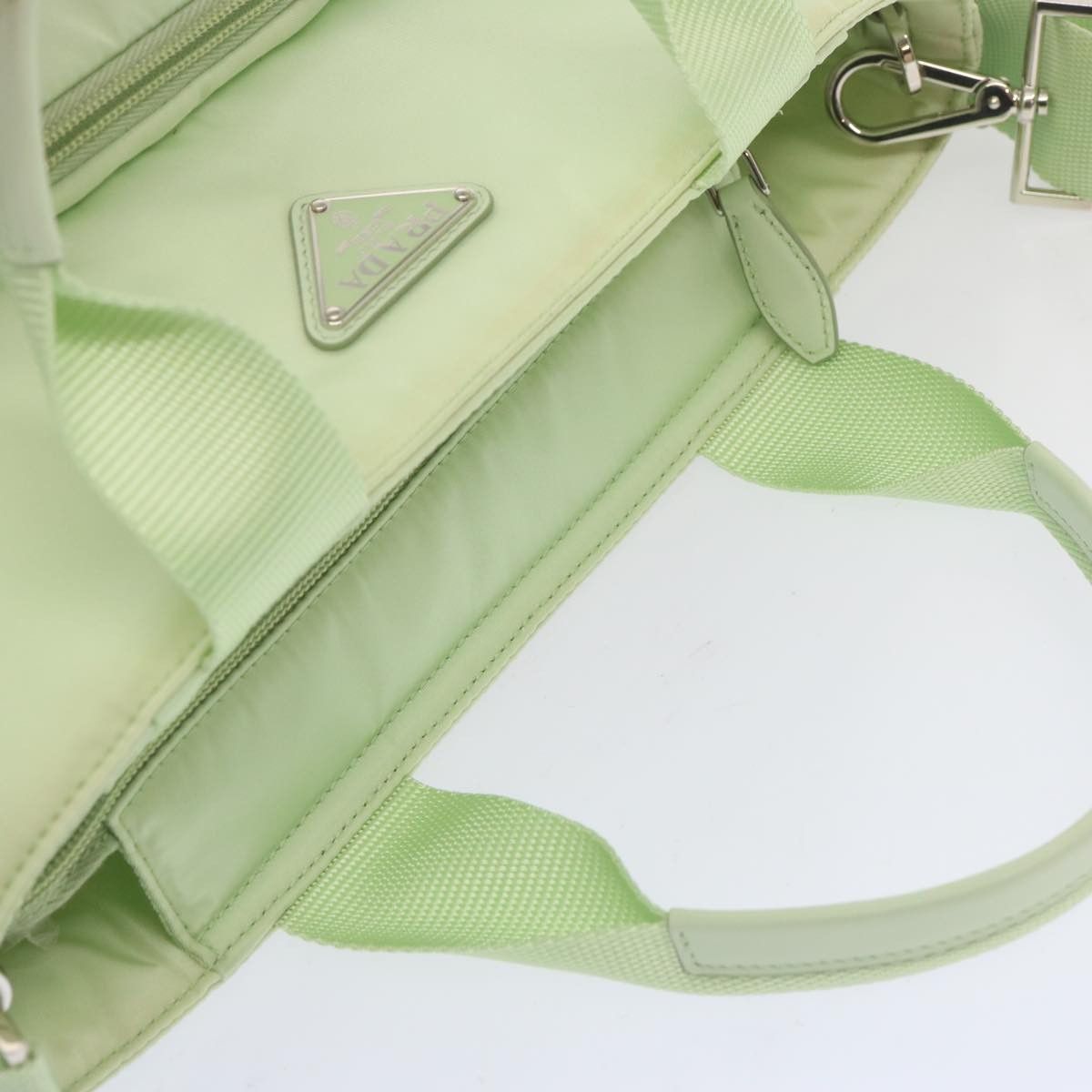 Prada Tessuto Blue Synthetic Handbag (Pre-Owned) Size ONE SIZE - 4 Thumbnail