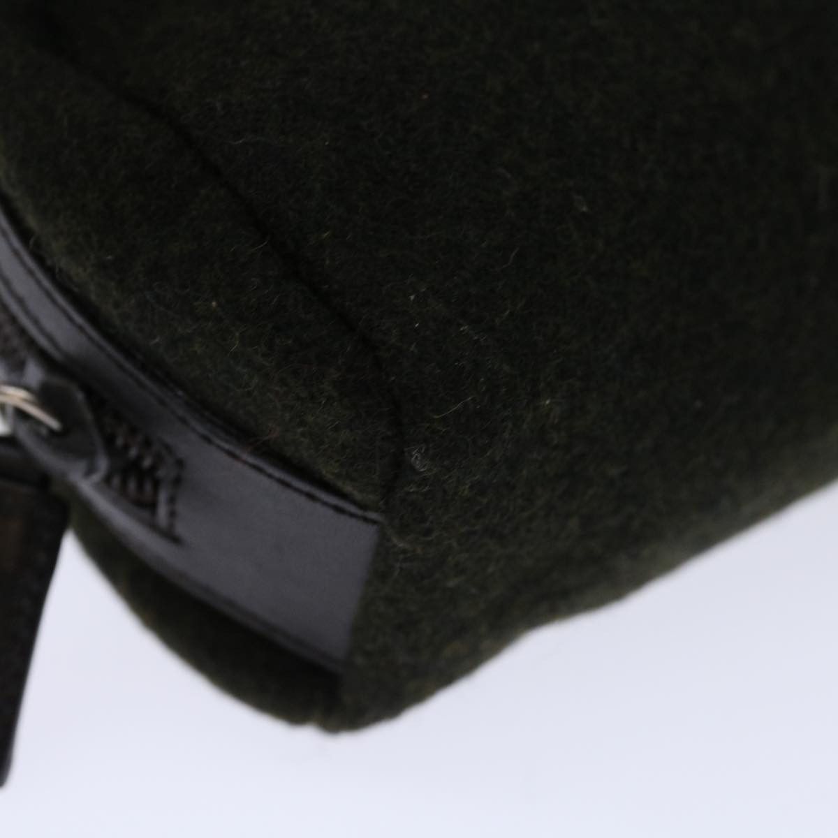 Prada Khaki Wool Clutch Bag (Pre-Owned) Size ONE SIZE - 13 Thumbnail