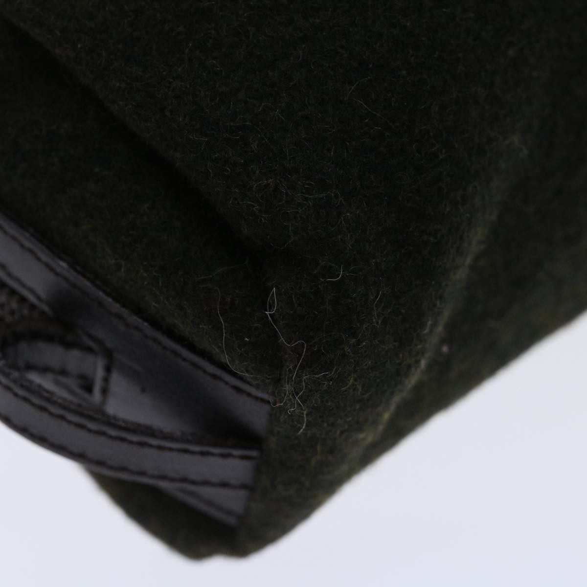 Prada Khaki Wool Clutch Bag (Pre-Owned) Size ONE SIZE - 11 Thumbnail