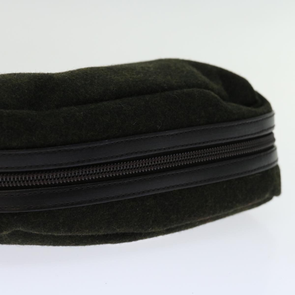 Prada Khaki Wool Clutch Bag (Pre-Owned) Size ONE SIZE - 4 Thumbnail