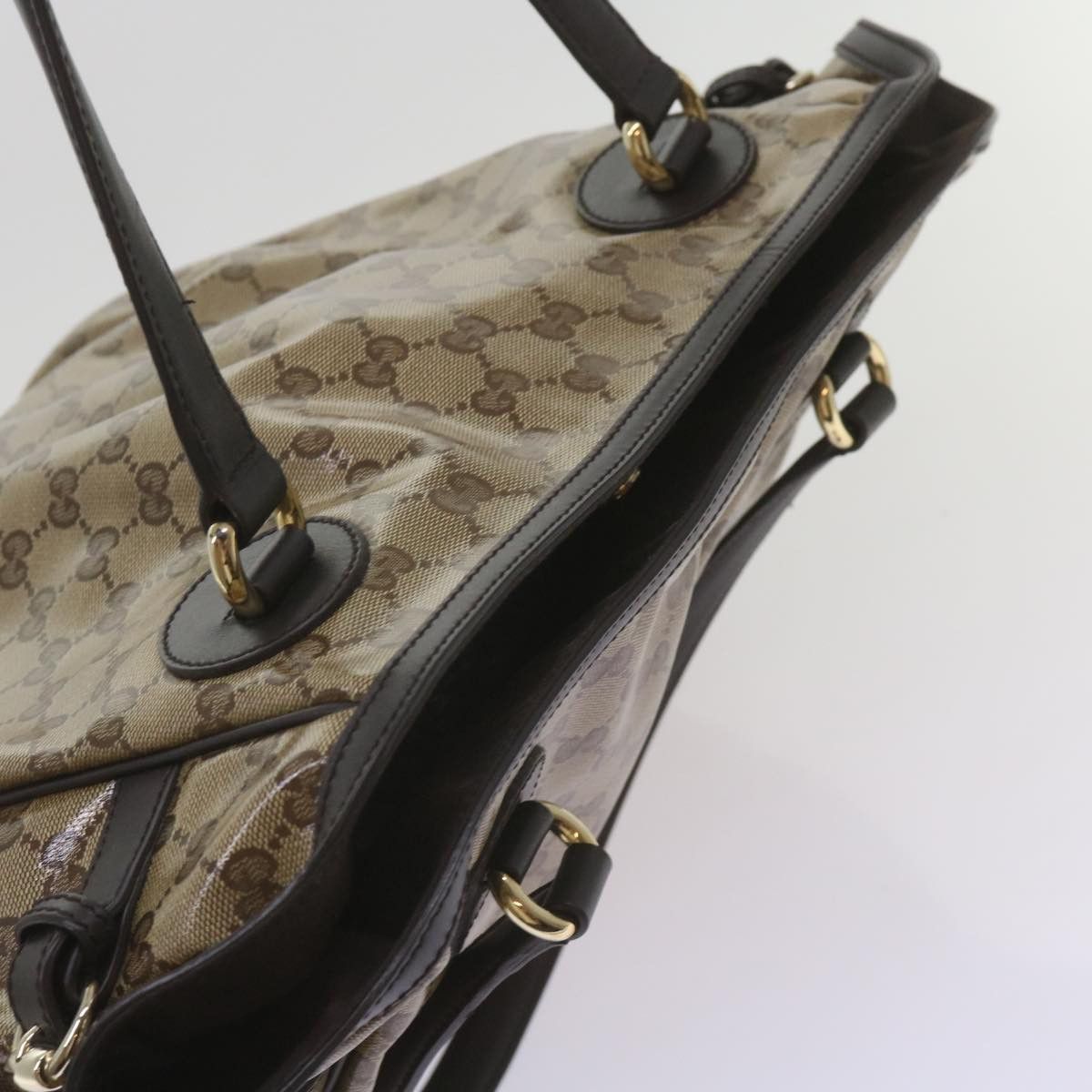 Gucci Gg Crystal Beige Canvas Tote Bag (Pre-Owned) Size ONE SIZE - 4 Thumbnail