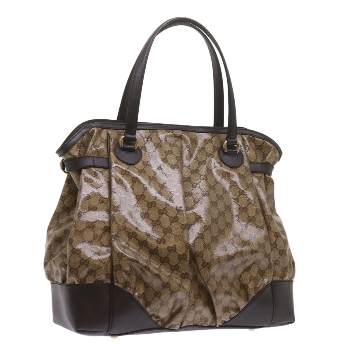 Gucci Gg Crystal Beige Canvas Tote Bag (Pre-Owned) Size ONE SIZE - 12 Thumbnail