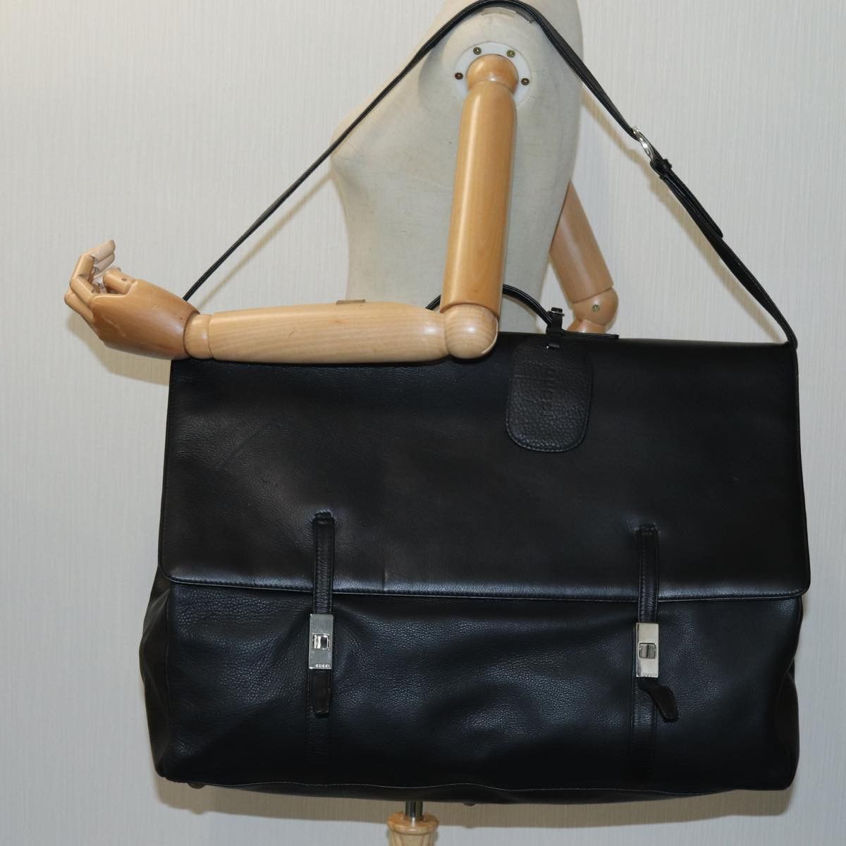 Gucci Jackie Black Leather Travel Bag (Pre-Owned) Size ONE SIZE - 7 Thumbnail