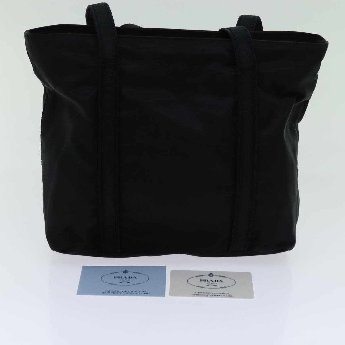 Prada Tessuto Black Synthetic Shoulder Bag (Pre-Owned) Size ONE SIZE - 9 Thumbnail