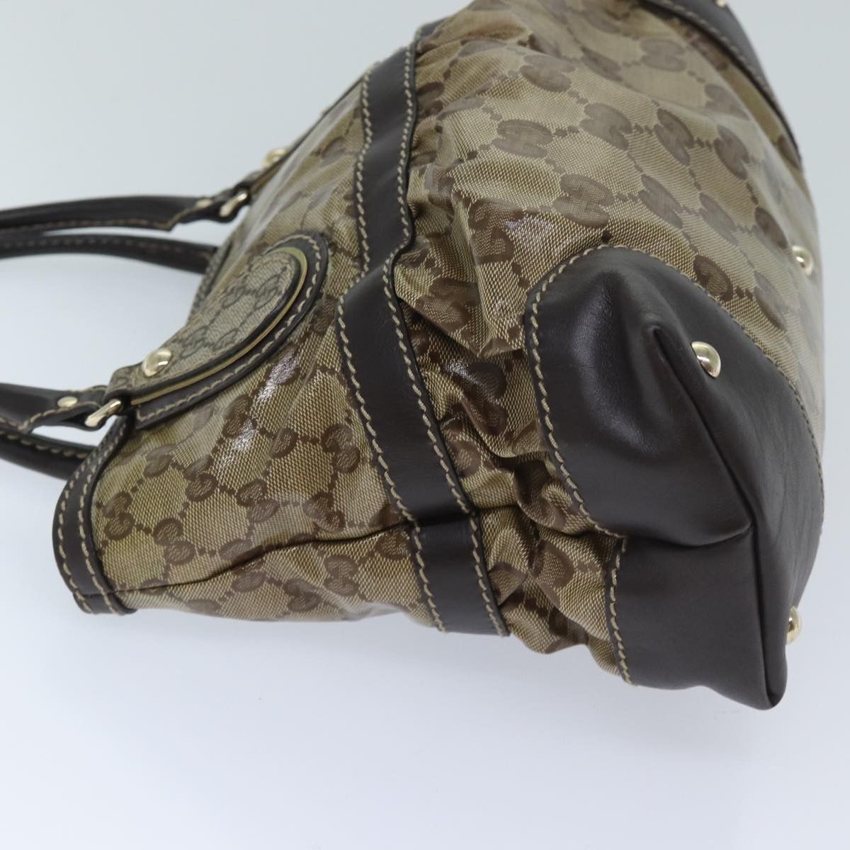 Gucci Gg Crystal Beige Canvas Handbag (Pre-Owned) Size ONE SIZE - 13 Thumbnail