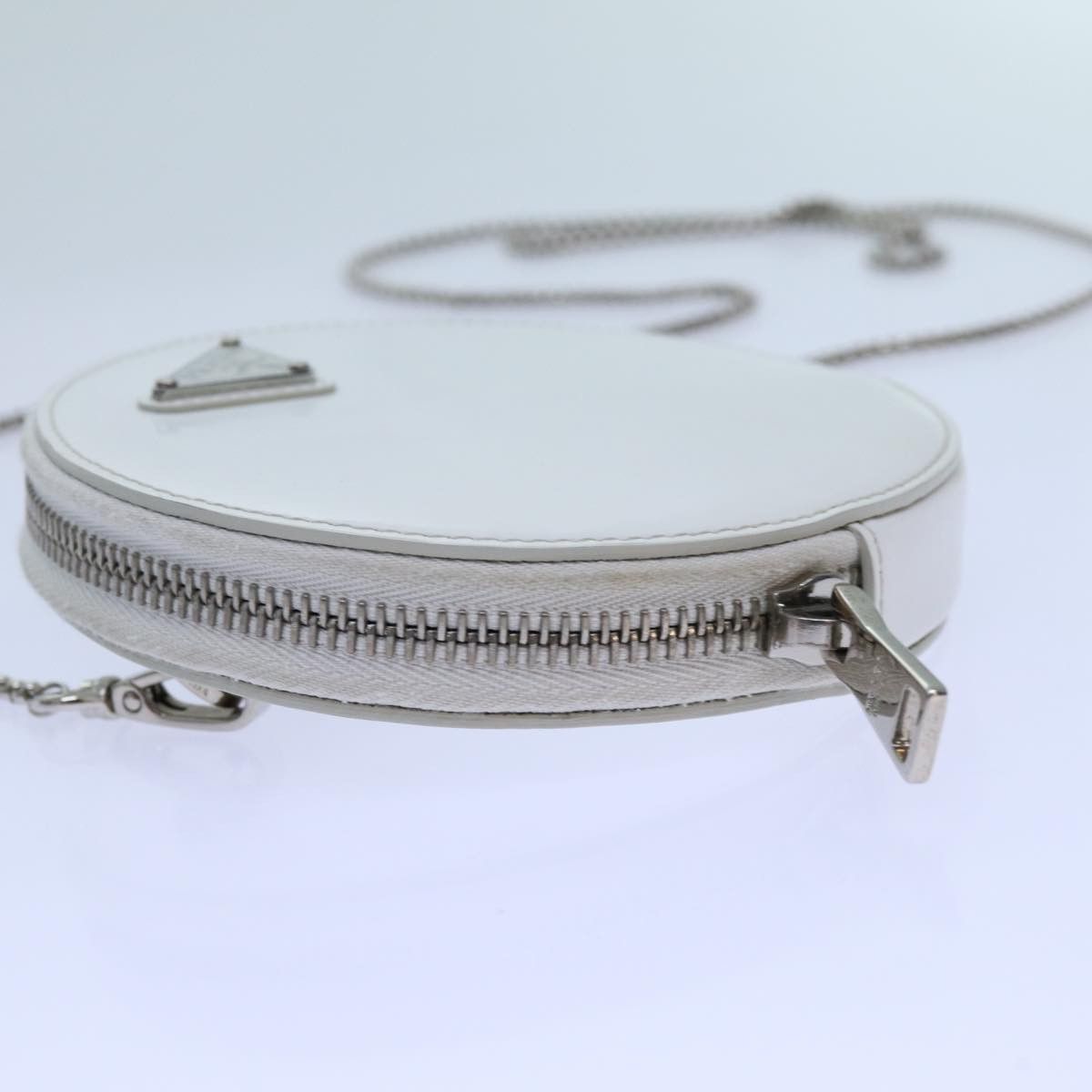 Prada Saffiano White Patent Leather Shoulder Bag (Pre-Owned) Size ONE SIZE - 10 Thumbnail